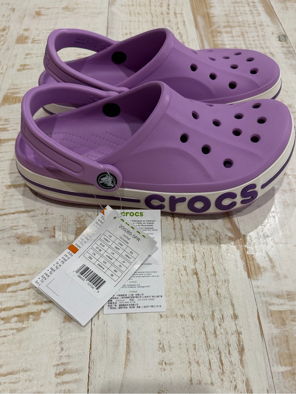 CROCS Bayaband Women’s Slip-on Clogs Size M5 W7 Orchid Lavender Purple
